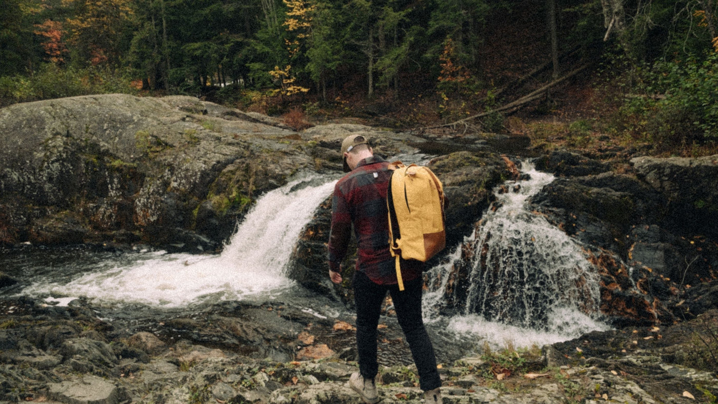 Maroon Bell Outdoor Backpack and Flannel hiking 
