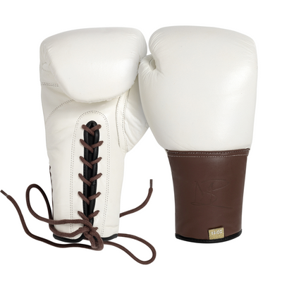 THE POP - Laced Up Water Buffalo Boxing Glove - White