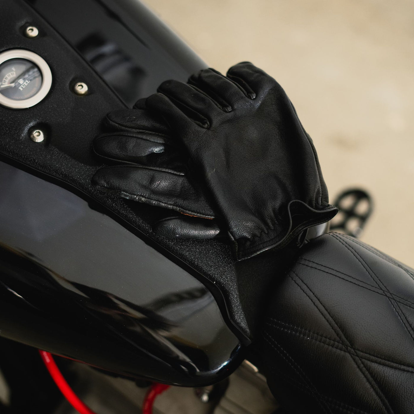 LION GUARD LEATHER MOTORCYCLE GLOVES