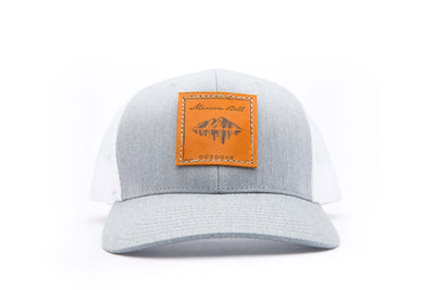 Granite Grey Trucker Hat | Leather | Maroon Bell Outdoor&reg; 