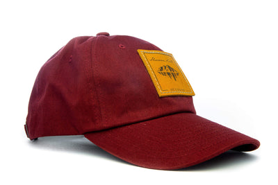 Urban Hiking Hat - Maroon with Leather Patch Hats Maroon Bell Outdoor Maroon - Leather Patch 