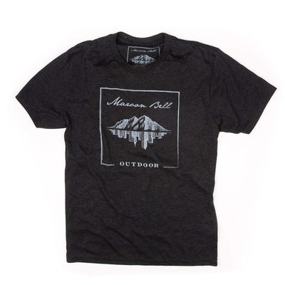 Maroon Bell Tee Shirt | Mountain Reflection | Charcoal | Maroon Bell Outdoor&reg; 
